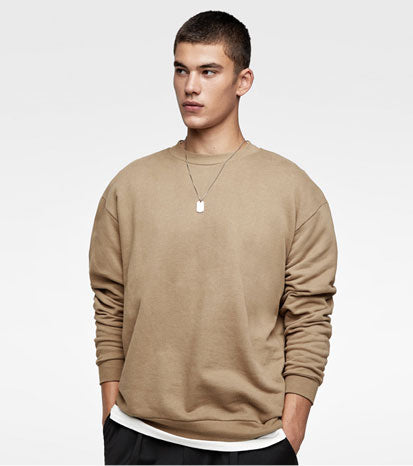 Basic Ribbed Sweatshirt